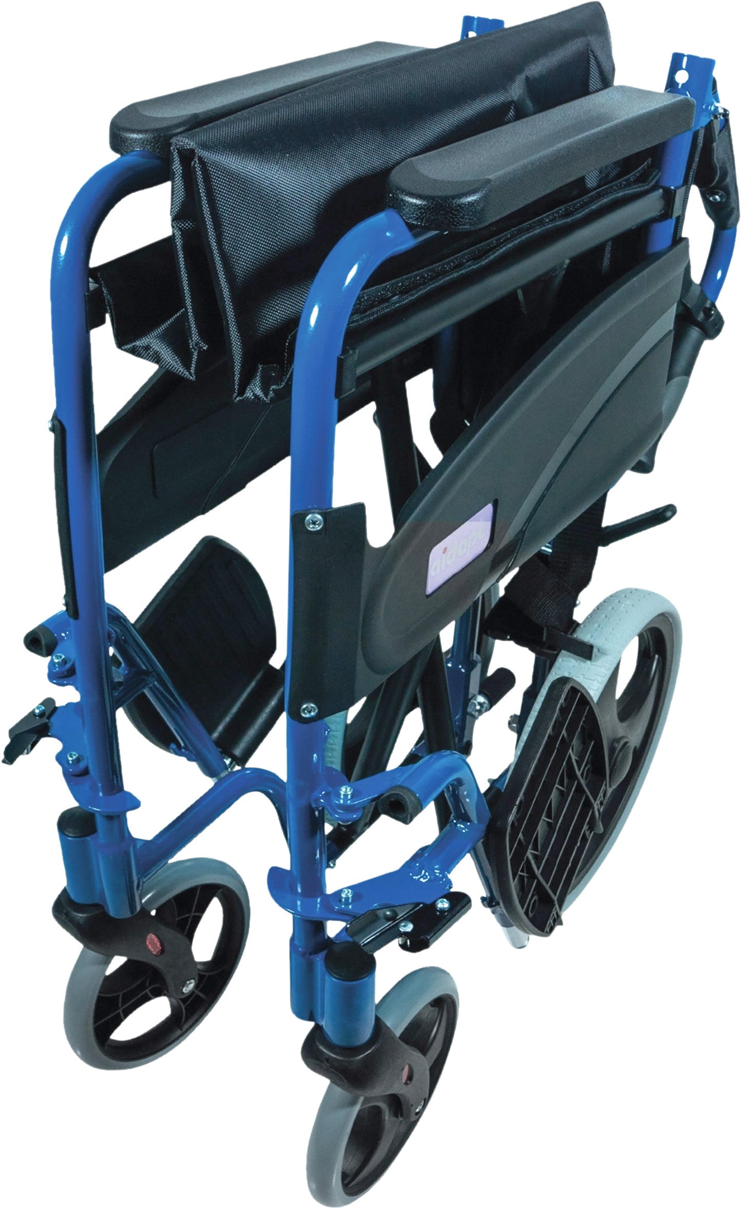 Compact Transport Aluminium Wheelchair (Blue)