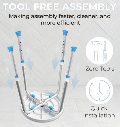 Aidapt Rotating Bath Stool 360° – Adjustable Shower Seat, Non‑Slip, Lightweight Bathroom Safety Aid