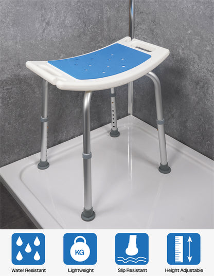 Aidapt Adjustable Non-Slip Shower Stool with Padded Seat
