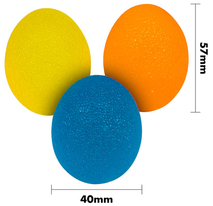Hand Exercise Stress Relief Balls Oval Shape (Pack of 3)