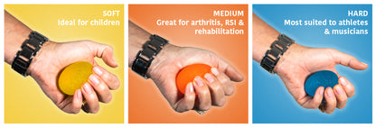 Hand Exercise Stress Relief Balls Oval Shape (Pack of 3)