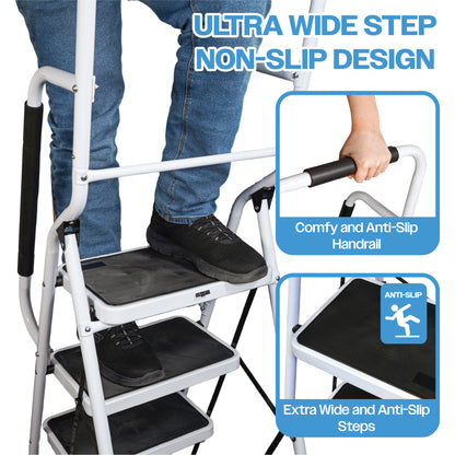 4 Step Ladder with Handrails