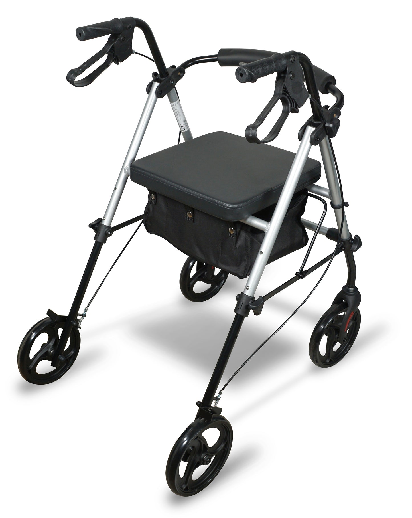 Lightweight & Durable 4-Wheel Rollator Walker (Silver)