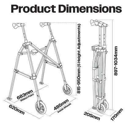 Aidapt Wheeled Folding Walking Frame