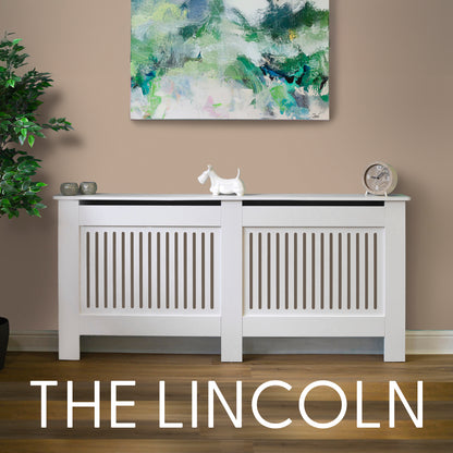MDF Radiator Cover Vertical Vents, X.Large - White
